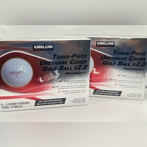 2 Costco Kirkland 3 piece Urethane cover golf balls V2.0 performance 24 balls
